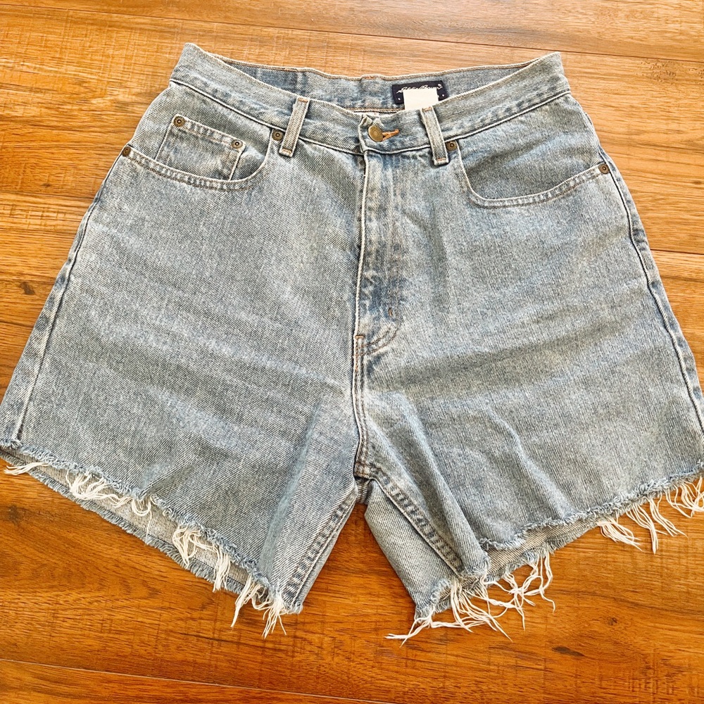 Vintage Eddie Bauer denim high waisted cutoff shorts